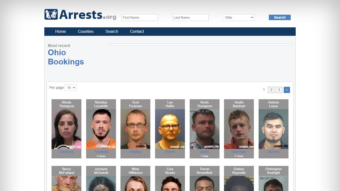 Ohio Arrests and Inmate Search